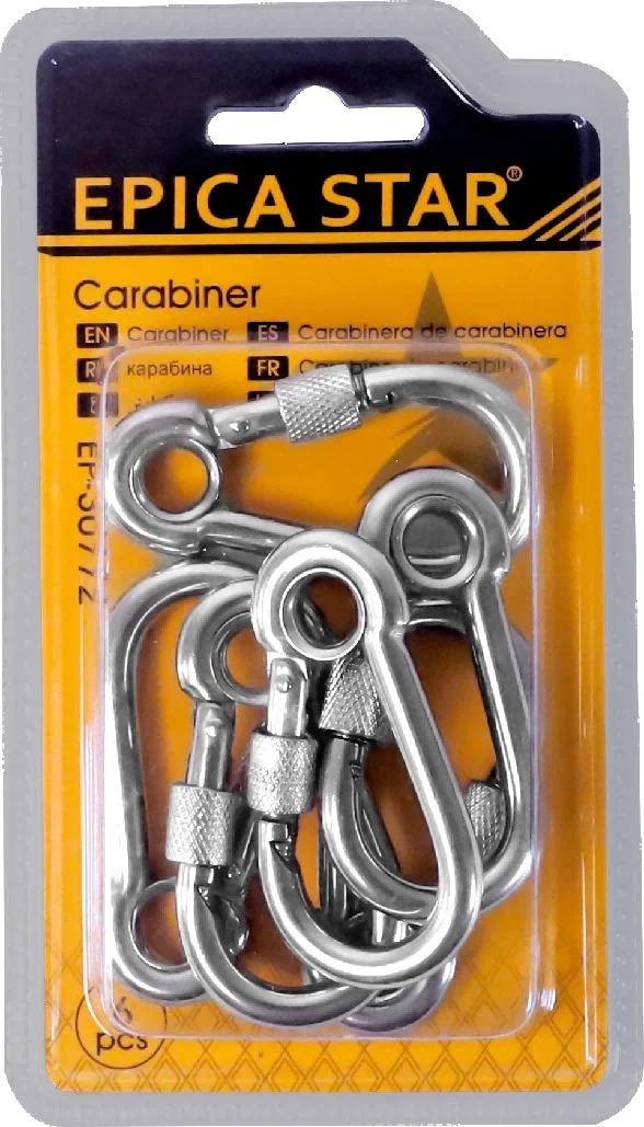 Carabiner clip — 8 × 80 mm — Epica Star EP-30773