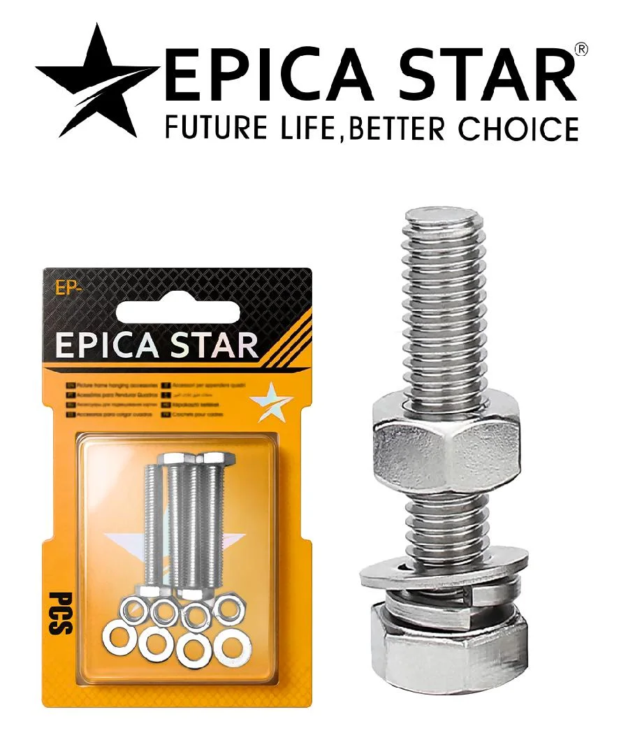 Hex bolt & nut set — 6 × 40 mm — Epica Star EP-40157